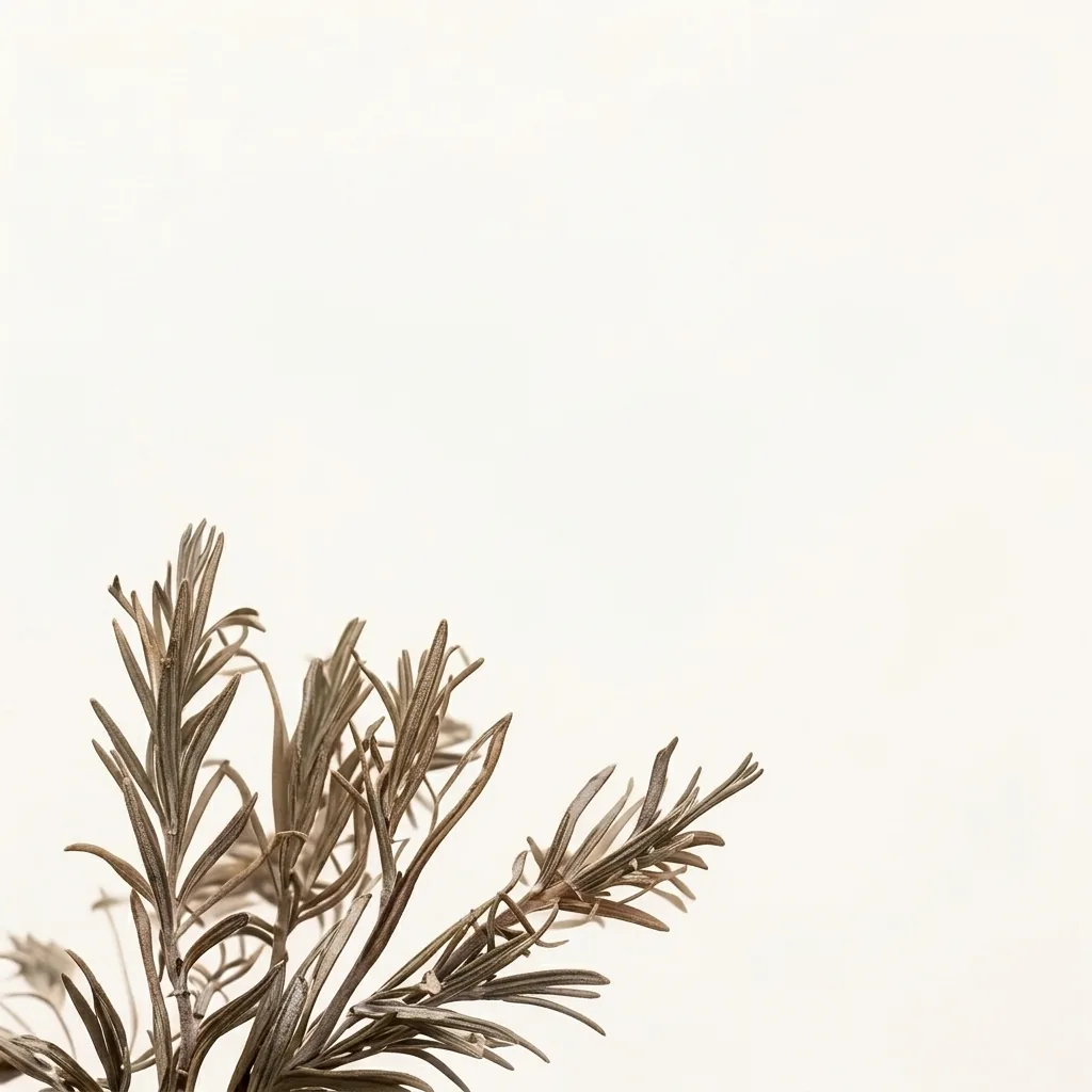 Calm fragrance golden sand silk wave and dried rosemary