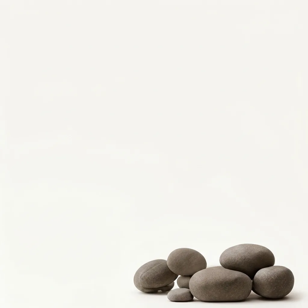 Wellness fragrance warm stone silk wave and zen pebbles